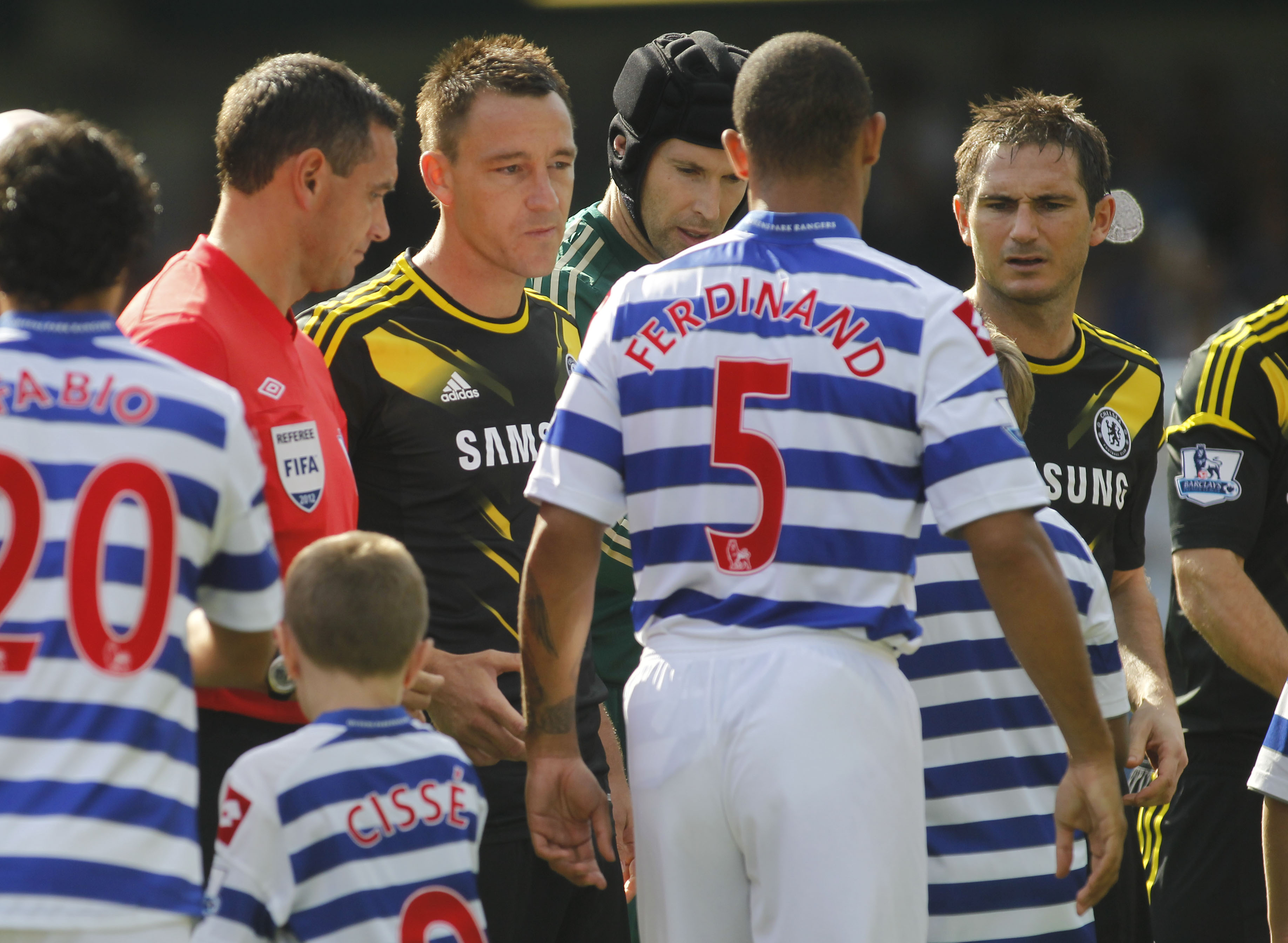 I senaste mötet mot QPR valde Ferdinand att inte skaka hand med Terry.